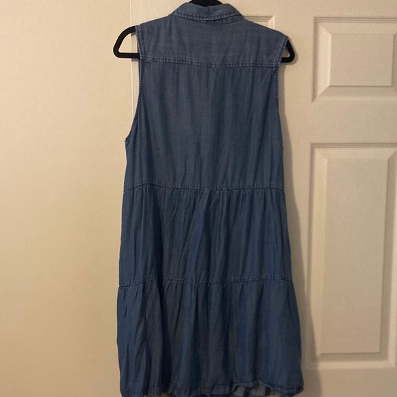 Velvet Heart Sleeveless Denim Midi Dress - Blue - Picture 5 of 6